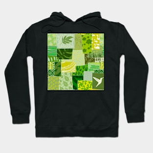 Green oasis patchwork Hoodie